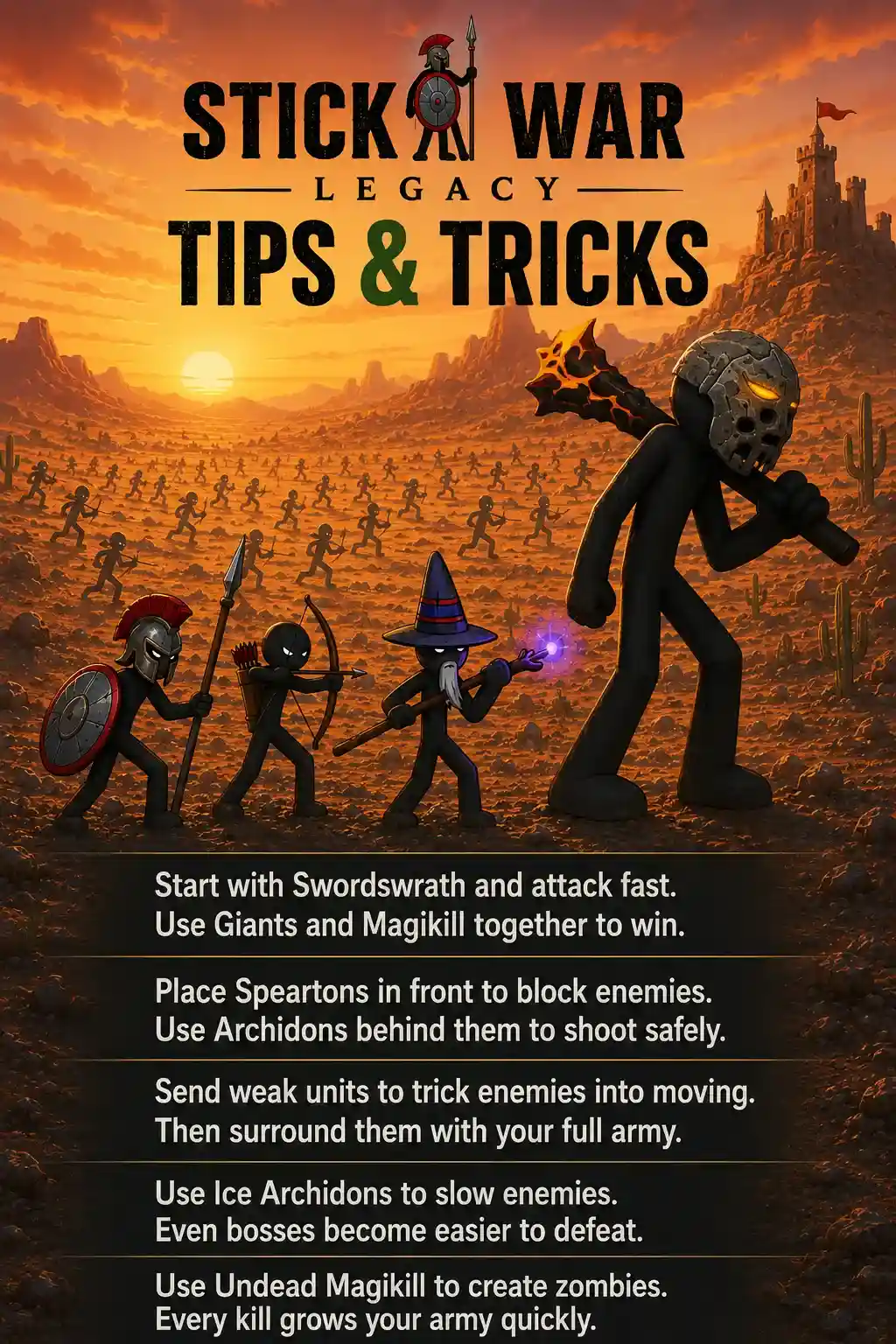 stick-war-legacy-mod tips-and-tricks-infographic